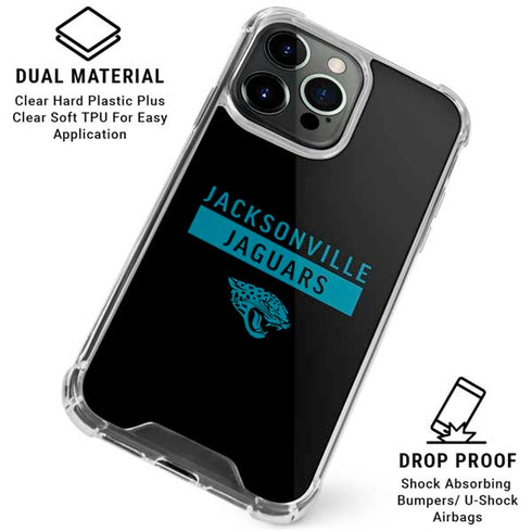 NFL Jacksonville Jaguars Black Performance Series iPhone 16 Pro Clear Case